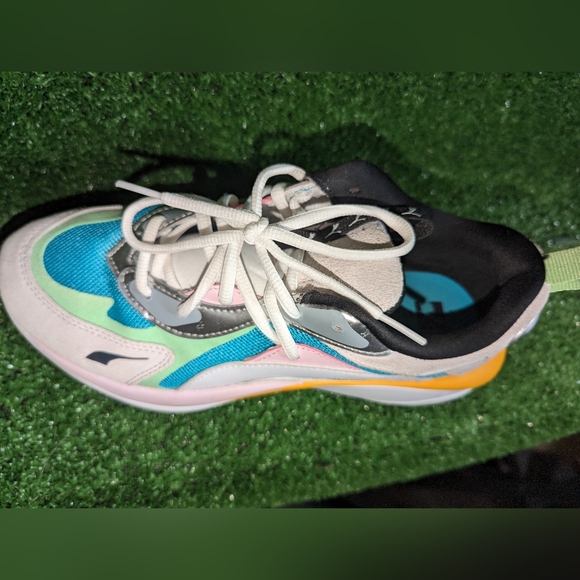 Puma Women's RS-Curve Aura Running Sneakers Mesh Blue Silver White Size 9 - Picture 3 of 6